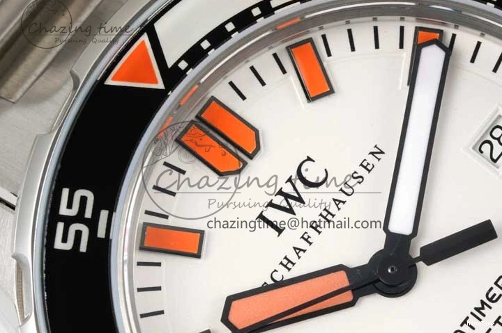 MIROTIME 0319 BestValue Aquatimer Automatic SS RSF 1:1 Best Edition White Orange Dial on SS Bracelet A 7072